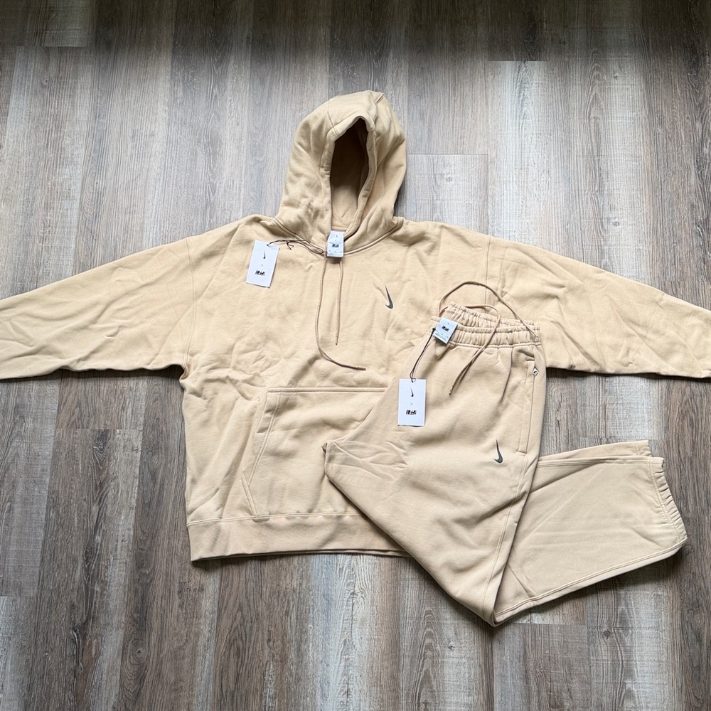 Billie Eillish Nike Beige Hoodie and Joggers Set